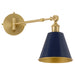Myhouse Lighting Quorum - 5320-1-3280 - One Light Wall Mount - Bailey - Blue w/ Aged Brass