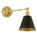 Myhouse Lighting Quorum - 5320-1-5980 - One Light Wall Mount - Bailey - Matte Black w/ Aged Brass
