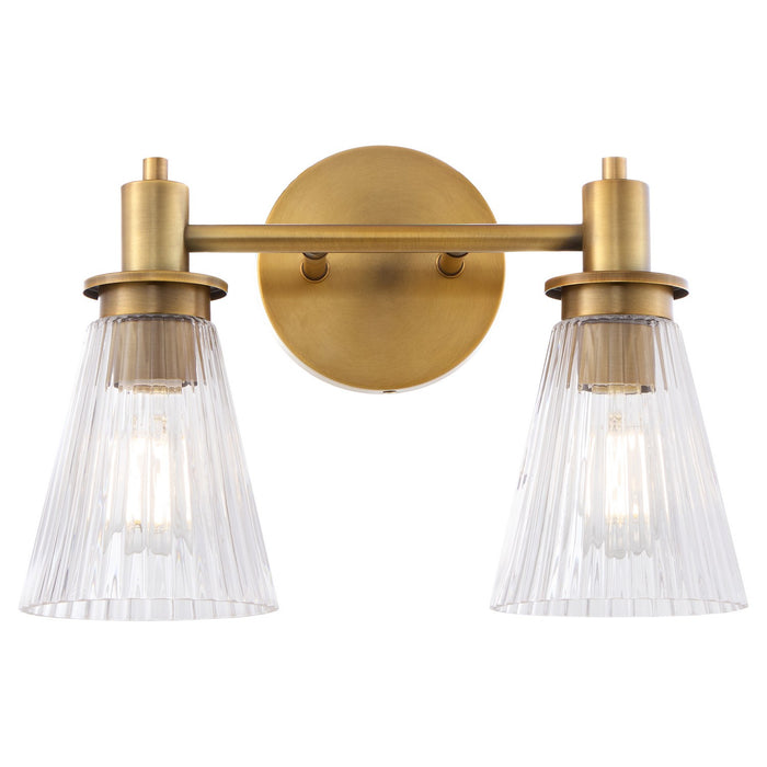 Myhouse Lighting Quorum - 5803-2-47 - Two Light Vanity - Lawton - Brushed Brass