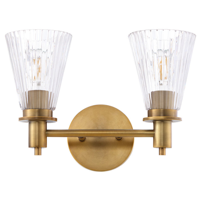 Myhouse Lighting Quorum - 5803-2-47 - Two Light Vanity - Lawton - Brushed Brass