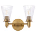 Myhouse Lighting Quorum - 5803-2-47 - Two Light Vanity - Lawton - Brushed Brass