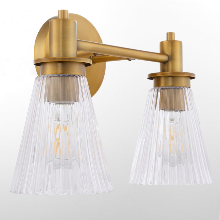 Myhouse Lighting Quorum - 5803-2-47 - Two Light Vanity - Lawton - Brushed Brass