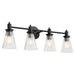 Myhouse Lighting Quorum - 5803-4-59 - Four Light Vanity - Lawton - Matte Black