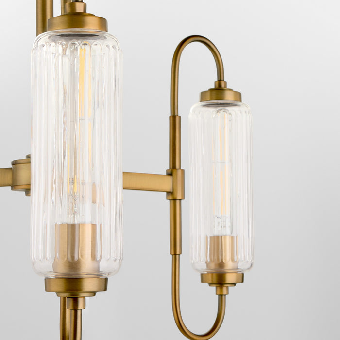 Myhouse Lighting Quorum - 6015-3-47 - Three Light Chandelier - Whitmire - Brushed Brass