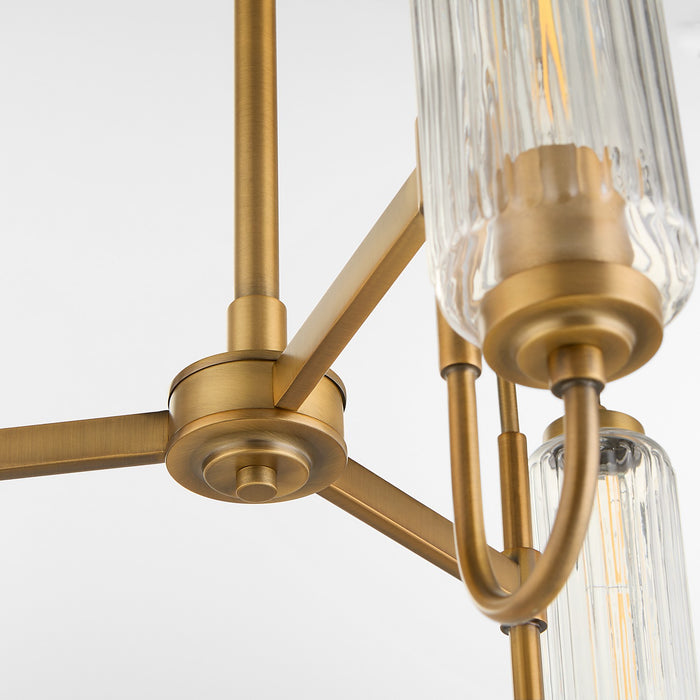 Myhouse Lighting Quorum - 6015-3-47 - Three Light Chandelier - Whitmire - Brushed Brass