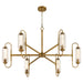 Myhouse Lighting Quorum - 6015-6-47 - Six Light Chandelier - Whitmire - Brushed Brass