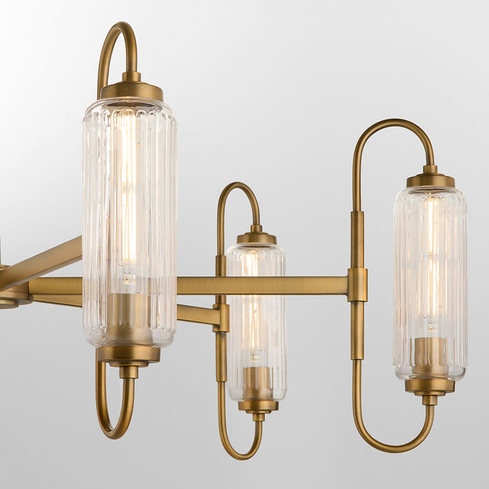 Myhouse Lighting Quorum - 6015-6-47 - Six Light Chandelier - Whitmire - Brushed Brass