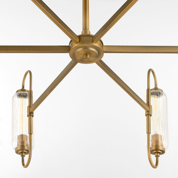 Myhouse Lighting Quorum - 6015-6-47 - Six Light Chandelier - Whitmire - Brushed Brass