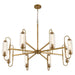 Myhouse Lighting Quorum - 6015-8-47 - Eight Light Chandelier - Whitmire - Brushed Brass