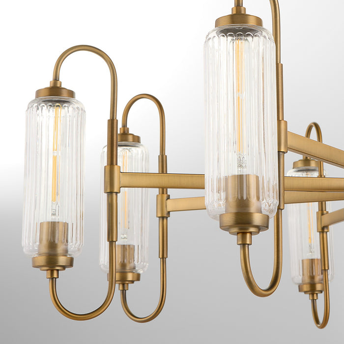 Myhouse Lighting Quorum - 6015-8-47 - Eight Light Chandelier - Whitmire - Brushed Brass