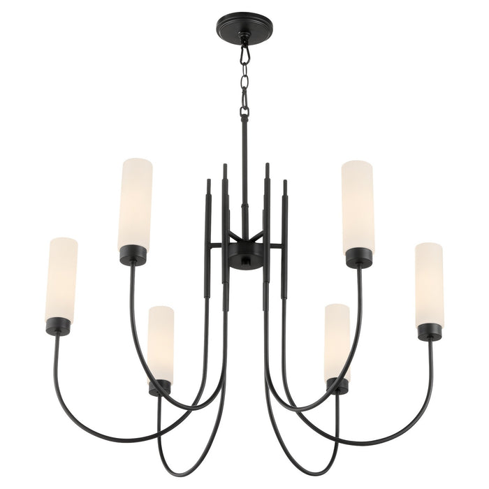 Myhouse Lighting Quorum - 6024-6-59 - Six Light Chandelier - Jerome - Matte Black