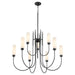Myhouse Lighting Quorum - 6024-9-59 - Nine Light Chandelier - Jerome - Matte Black