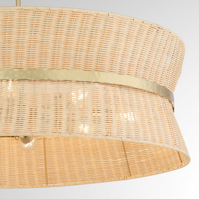 Myhouse Lighting Quorum - 6123-8-47 - Eight Light Pendant - Fairview - Brushed Brass