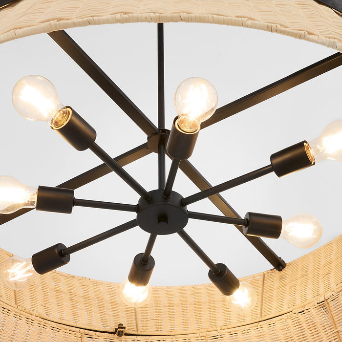 Myhouse Lighting Quorum - 6123-8-59 - Eight Light Pendant - Fairview - Matte Black