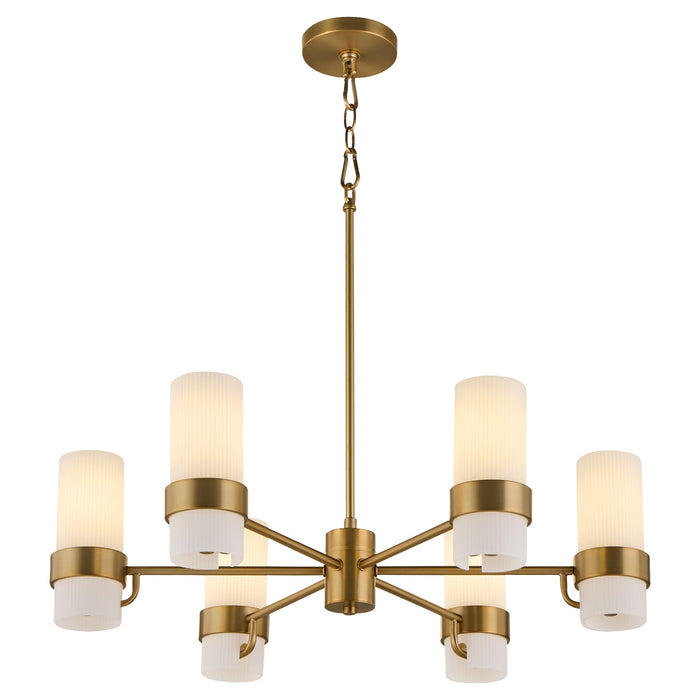 Myhouse Lighting Quorum - 6169-6-47 - Six Light Chandelier - Sojourn - Brushed Brass