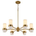 Myhouse Lighting Quorum - 6169-6-47 - Six Light Chandelier - Sojourn - Brushed Brass