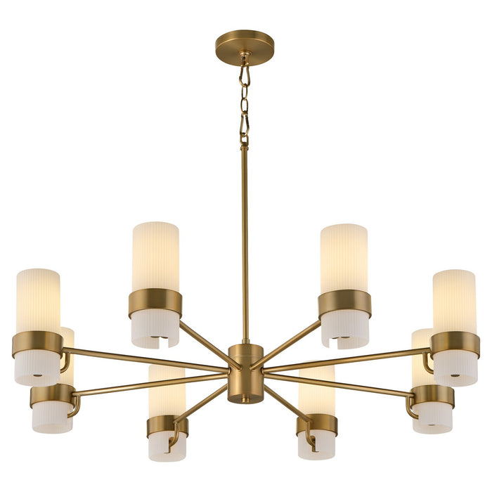 Myhouse Lighting Quorum - 6169-8-47 - Eight Light Chandelier - Sojourn - Brushed Brass