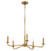 Myhouse Lighting Quorum - 6307-5-47 - Five Light Chandelier - Rutherford - Brushed Brass