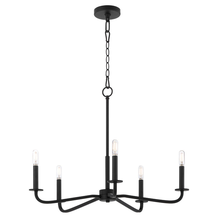 Myhouse Lighting Quorum - 6307-5-59 - Five Light Chandelier - Rutherford - Matte Black