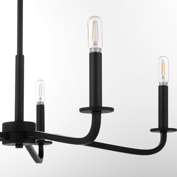 Myhouse Lighting Quorum - 6307-5-59 - Five Light Chandelier - Rutherford - Matte Black