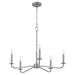 Myhouse Lighting Quorum - 6307-5-65 - Five Light Chandelier - Rutherford - Satin Nickel