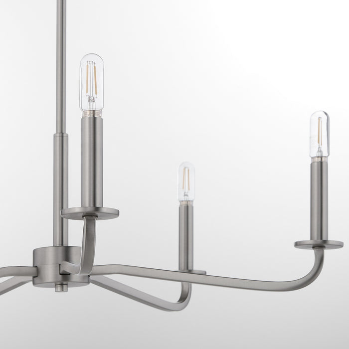 Myhouse Lighting Quorum - 6307-5-65 - Five Light Chandelier - Rutherford - Satin Nickel
