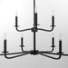 Myhouse Lighting Quorum - 6307-9-59 - Nine Light Chandelier - Rutherford - Matte Black