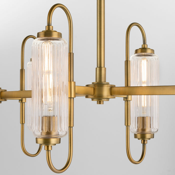 Myhouse Lighting Quorum - 6615-6-47 - Six Light Pendant - Whitmire - Brushed Brass