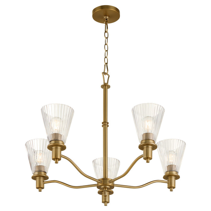 Myhouse Lighting Quorum - 6803-5-47 - Five Light Chandelier - Lawton - Brushed Brass