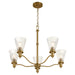 Myhouse Lighting Quorum - 6803-5-47 - Five Light Chandelier - Lawton - Brushed Brass