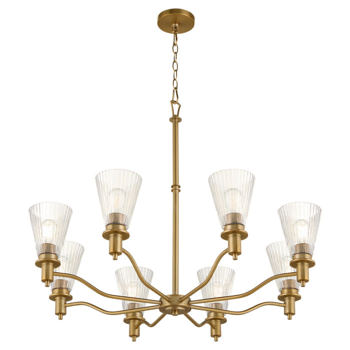 Myhouse Lighting Quorum - 6803-8-47 - Eight Light Chandelier - Lawton - Brushed Brass