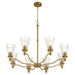 Myhouse Lighting Quorum - 6803-8-47 - Eight Light Chandelier - Lawton - Brushed Brass