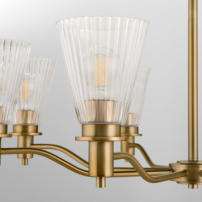 Myhouse Lighting Quorum - 6803-8-47 - Eight Light Chandelier - Lawton - Brushed Brass