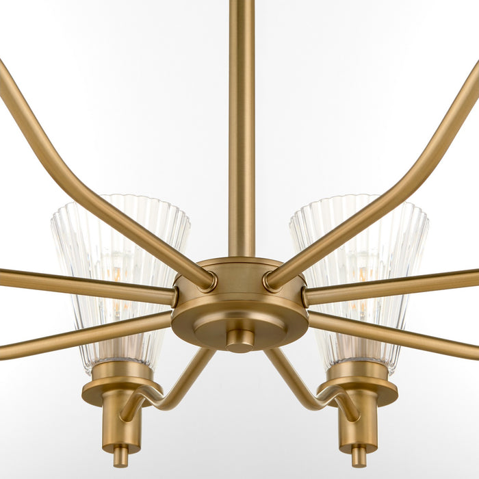 Myhouse Lighting Quorum - 6803-8-47 - Eight Light Chandelier - Lawton - Brushed Brass