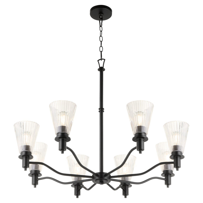 Myhouse Lighting Quorum - 6803-8-59 - Eight Light Chandelier - Lawton - Matte Black