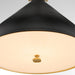 Myhouse Lighting Quorum - 6863-20-5980 - One Light Pendant - Bonnel - Matte Black / Aged Brass