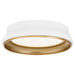 Myhouse Lighting Quorum - 8-2018-0847 - Ceiling Mount - Legend - Studio White / Brushed Brass