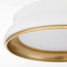 Myhouse Lighting Quorum - 8-2018-0847 - Ceiling Mount - Legend - Studio White / Brushed Brass