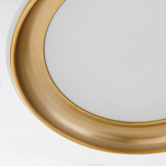 Myhouse Lighting Quorum - 8-2018-0847 - Ceiling Mount - Legend - Studio White / Brushed Brass