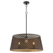 Myhouse Lighting Quorum - 8217-3-5980 - Three Light Pendant - Benedict - Matte Black / Aged Brass