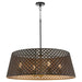 Myhouse Lighting Quorum - 8217-4-5980 - Four Light Pendant - Benedict - Matte Black / Aged Brass