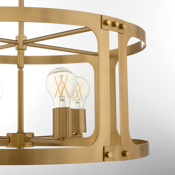 Myhouse Lighting Quorum - 8231-4-47 - Four Light Pendant - Colburn - Brushed Brass