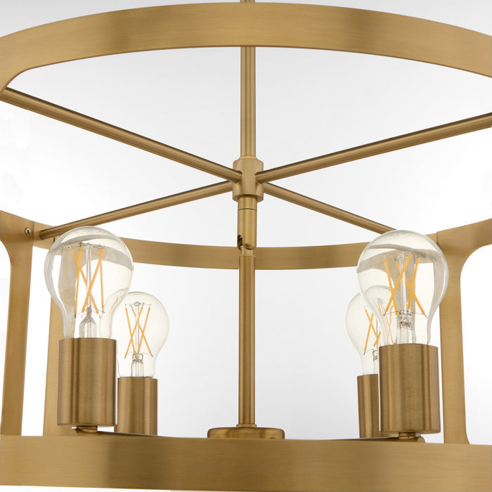 Myhouse Lighting Quorum - 8231-4-47 - Four Light Pendant - Colburn - Brushed Brass
