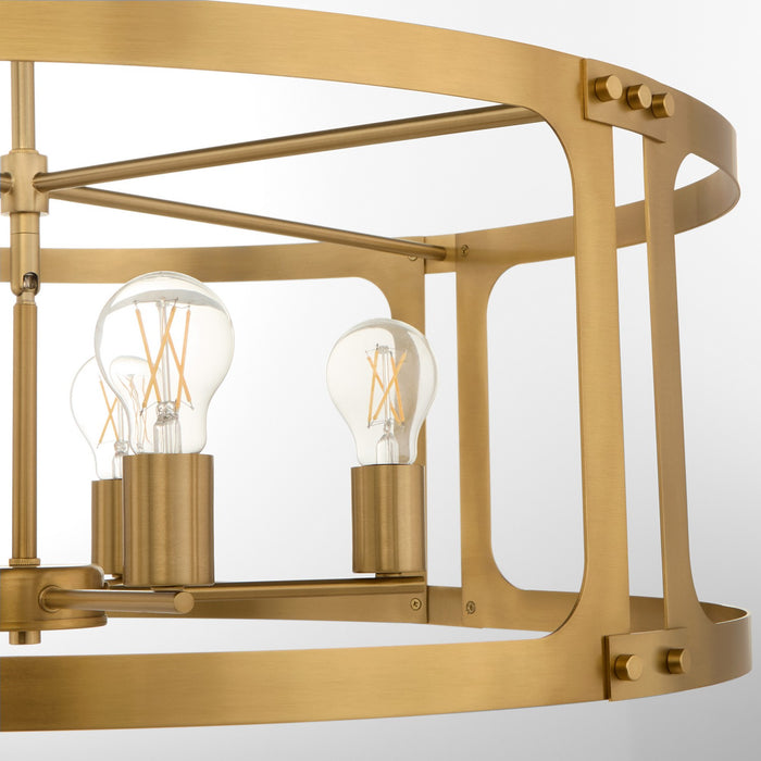 Myhouse Lighting Quorum - 8231-5-47 - Five Light Pendant - Colburn - Brushed Brss