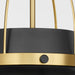 Myhouse Lighting Quorum - 823-3-5980 - Three Light Pendant - Pruitt - Matte Black/Aged Brass