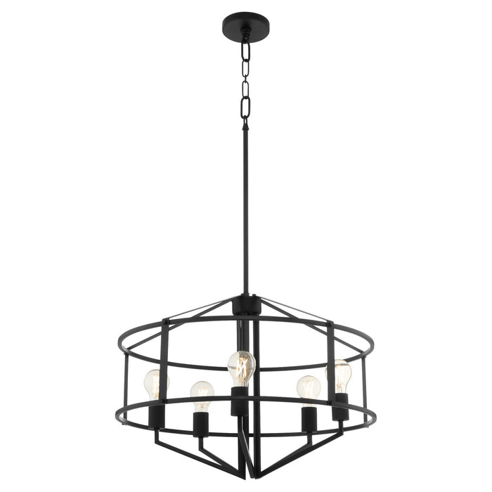 Myhouse Lighting Quorum - 8373-5-59 - Five Light Pendant - Tobin - Matte Black
