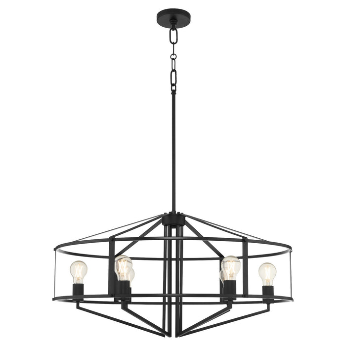 Myhouse Lighting Quorum - 8373-6-59 - Six Light Pendant - Tobin - Matte Black