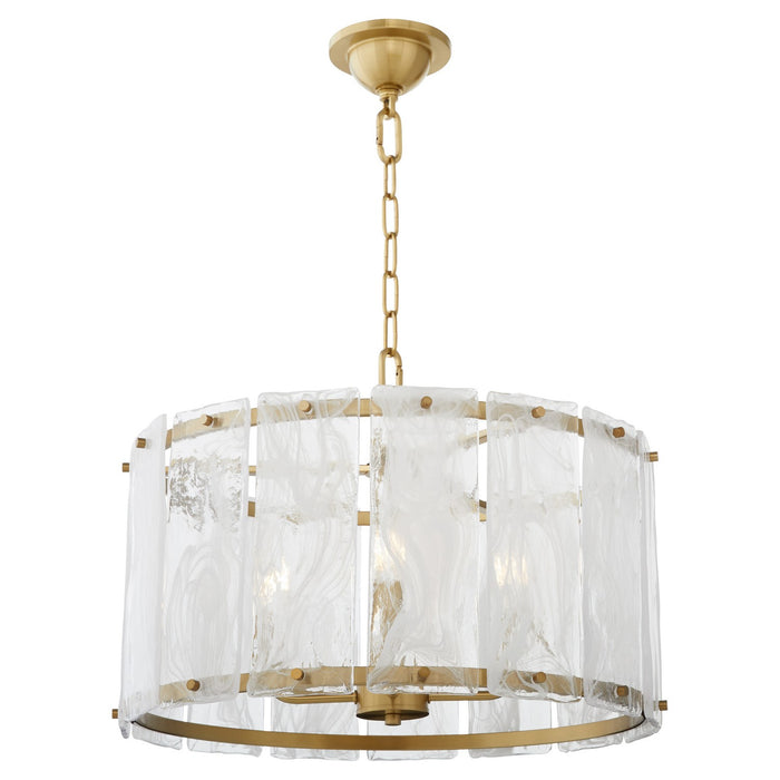 Myhouse Lighting Quorum - 8575-4-80 - Four Light Pendant - Prestige - Aged Brass