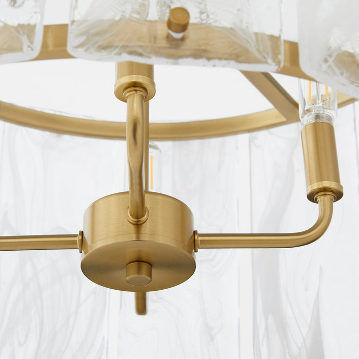 Myhouse Lighting Quorum - 8575-4-80 - Four Light Pendant - Prestige - Aged Brass