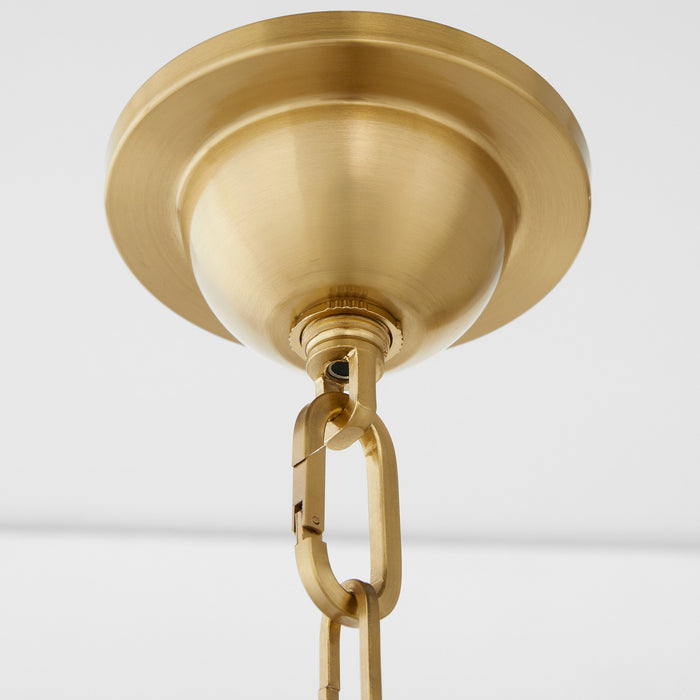 Myhouse Lighting Quorum - 8575-4-80 - Four Light Pendant - Prestige - Aged Brass